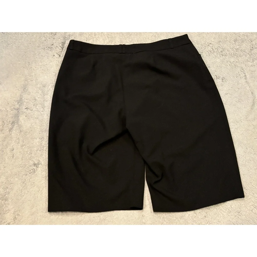 Worthington Stretch Black Bermuda Shorts Womens 14 Dress Shorts Knee Length